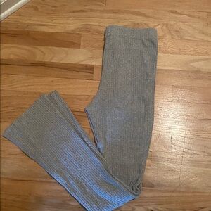 Wild Fable Heather Gray High waisted flare Ribbed Leggings